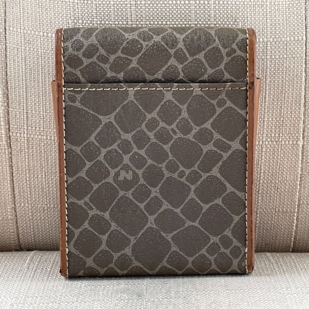 Nina Ricci Vintage Cigarette case/Card case Brown Signature Leather Case - Picture 4 of 12